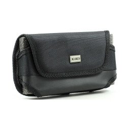 Apple iPhone 5S Extendable Horizontal Vinyl Belt Pouch (Black)